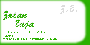 zalan buja business card